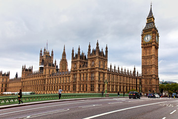 Fototapeta na wymiar Londyn, Big Ben i Houses of Parliament