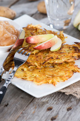 Potato Fritters with Applesauce