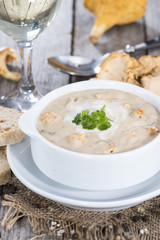 Fresh made Chanterelle Cream Soup