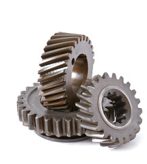 Differential gears isolated on white background