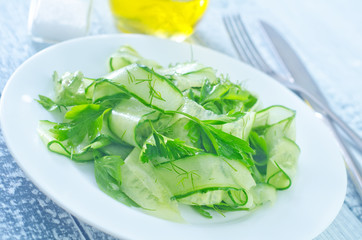 salad from cucumber