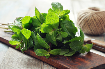 Green mint leaves © tashka2000