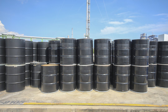 Chemical tank in storage yard