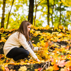 Girl and autumn