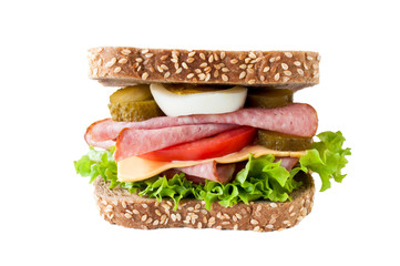 Sausage samdwich isolated