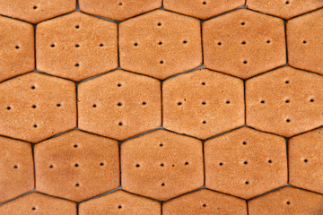 Delicious crackers close up