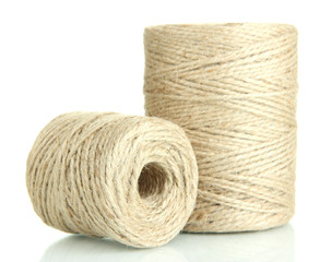 Hank of twine isolated on white