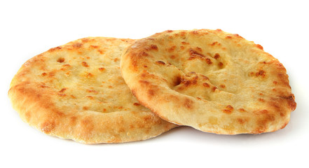 Pita breads isolated on white