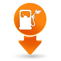 carburant écologique sur signet orange