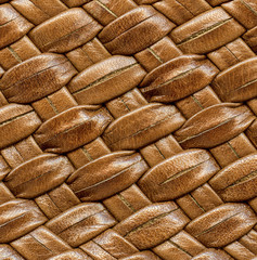 braided  brown leather texture