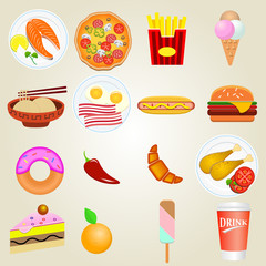 Fast food icons