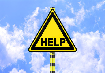 HELP ROAD SIGN