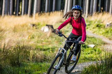 Healthy lifestyle - teenage girl biking