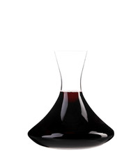Decanter full with red wine.