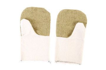 Pair of working mittens.
