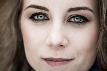 Obraz premium Confident Beautiful young woman's eyes 