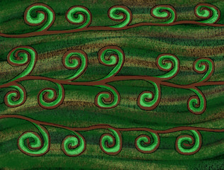 spiral line color charcoal paint, illustration background