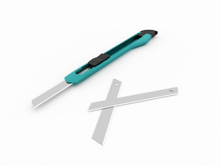 Blue cutter for paper rendered