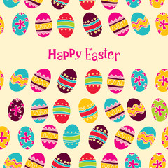 Easter seamless border with eggs