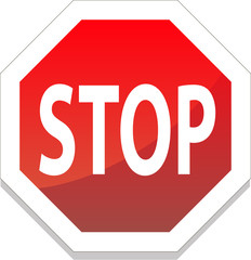 Векторный знак с надписью STOP