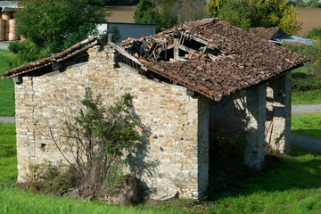 collapsed roof