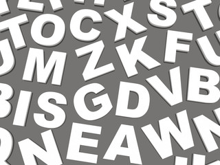 letters of the English alphabet.