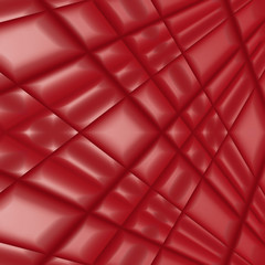 Quilted red silk
