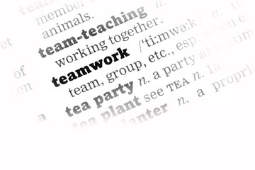 Fototapeta premium Teamwork Dictionary Definition