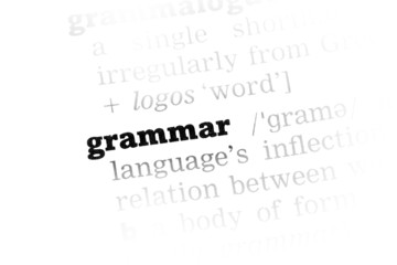 Obraz premium Grammar Dictionary Definition