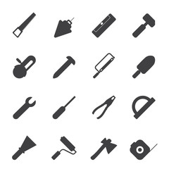 Silhouette Construction and Building Tools icons