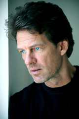 Portrait of an attractive man with blue eyes