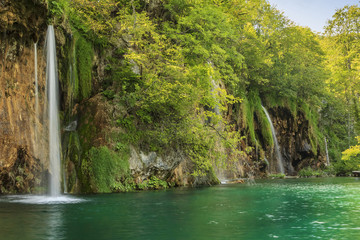 Waterfalls in the forest,Plitvice National Park,Croatia,Europe