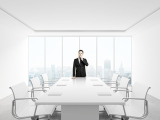 businessman standing in office