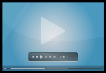 Video player for web, minimalistic design