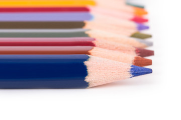 Obraz premium Colorful Pencils, Focused on Blue