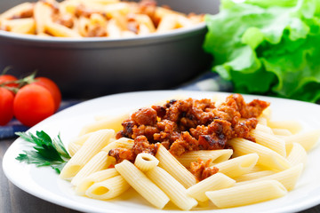 Pasta with bolognese sauce