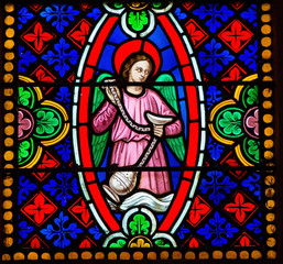 Obraz premium Angel with censer - stained glass in Bayeux
