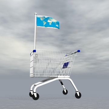 International Shopping - 3D Render