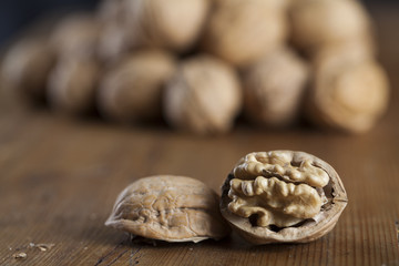 walnuts over wood