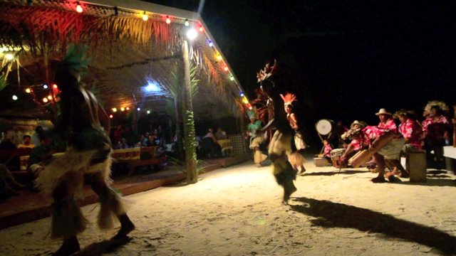 Young Polynesian Pacific Island Tahitian Men Dancers