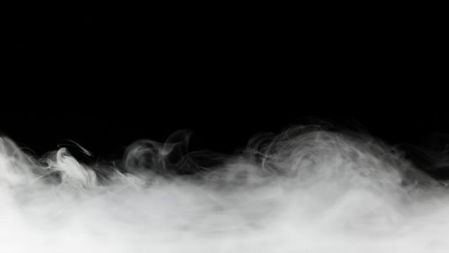 dense smoke backdrop isolated on black
