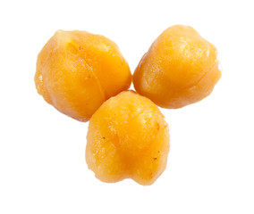 Cooked garbanzo beans.