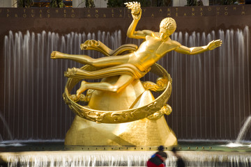 Obraz premium Prometheus Statue at Rockefeller Center NYC