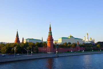   Moscow Kremlin in sunset