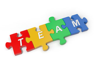 Obraz premium Word on puzzle pieces