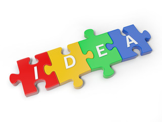 Obraz premium Word on puzzle pieces