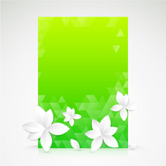 Triangles with flowers.