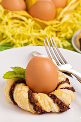 Decorative table setting for Easter