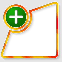 Obraz premium vector abstract text frame for any text with plus sign