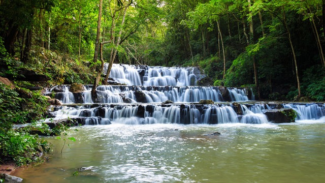 Waterfall in Namtok Samlan National Park, Saraburi, Thailand